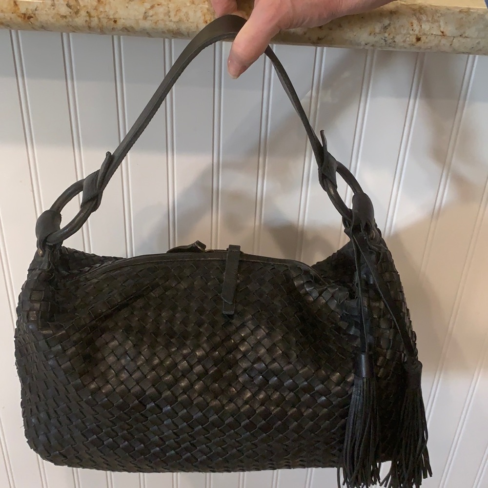 Valentina Genuine Leather Weave Bag